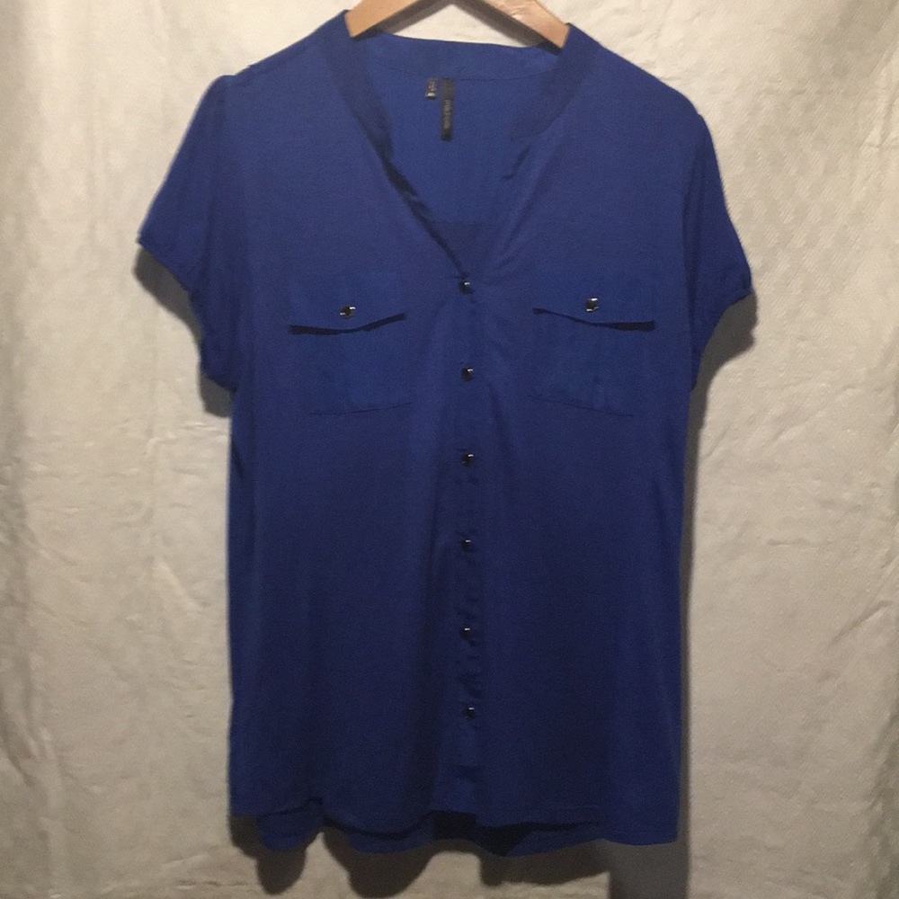 Button front knit top